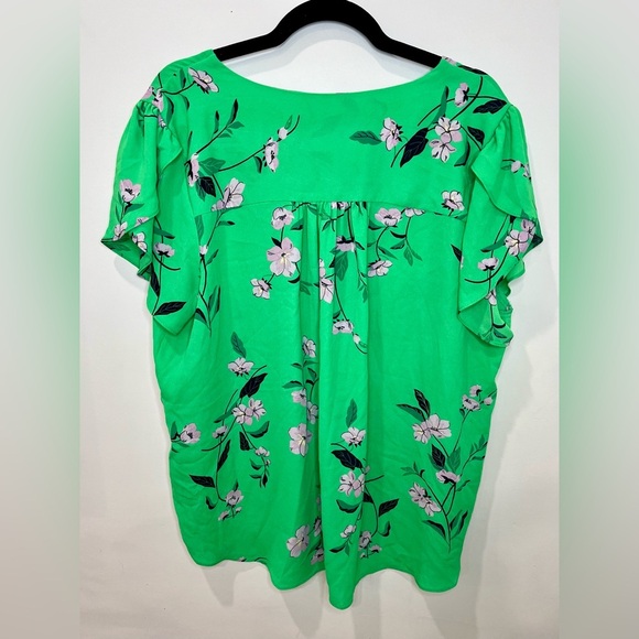 PREMISE | Women's Kelly Lavender Tulip Sleeve Floral Printed Blouse NWT 1X - Picture 11 of 12